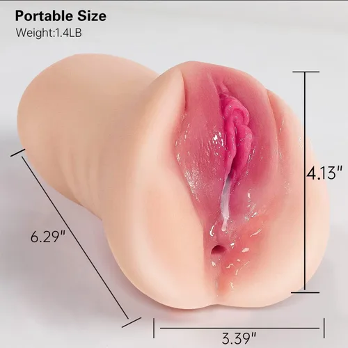 Miniatura 2 de Masturbador masculino realista juguete de bolsillo coño apretado vagina muñecas sexuales juguete para hombres, carne