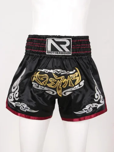 Miniatura 3 de Daenrui Pantalones cortos de boxeo Muay Thai para hombre con cordón para entrenamiento de artes marciales y artes marciales