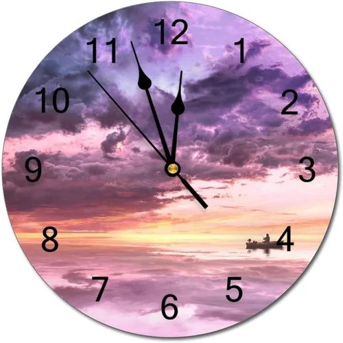 Miniatura 49 de Reloj de pared silencioso sin tictac de PVC, montañas del Tirol del Sur, Italia, senderismo, C, funciona con pilas, 10 pulgadas (9.8 in), reloj