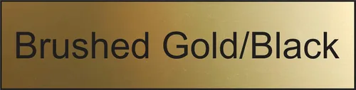 Miniatura 3 de Espacios en blanco para grabado de placa de nombre, 1 x 8 pulgadas (paquete de 5), negro/dorado