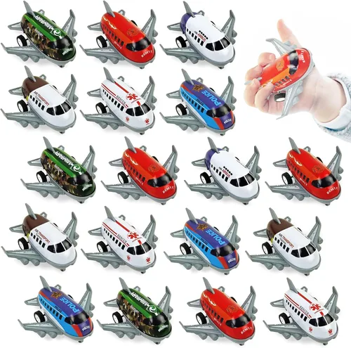 Vileafy 18 aviones de juguete, mini juguetes para niños de 3 a 5 años de edad, regalos de fiesta de aviones, premios de caja del tesoro, rellenos de