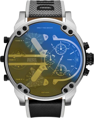 Miniatura 13 de Diesel Mr. Daddy 2.0 - Reloj de hombre con cronógrafo de tamaño extra grande y correa de acero inoxidable, silicona o cuero