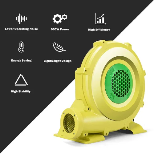 Miniatura 3 de GOFLAME Soplador de aire para inflables, ventilador eléctrico portátil y potente, soplador de casa de rebote de 1 HP para toboganes de salto