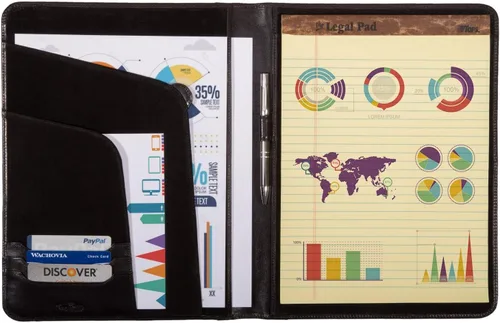 Miniatura 2 de Tony Perotti Portafolio de cuero italiano para hombres y mujeres – 8.5 x 11 pulgadas de cuero genuino – Padfolio profesional de negocios