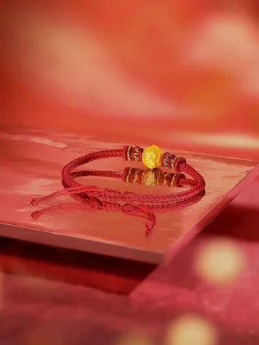Miniatura 7 de ZHOU LIU FU 24K Solid Gold Bracelet Luck Fish Real Gold Charm Bracelet Adjustable Jewelry Braided Bracelet for Women Teens Girls