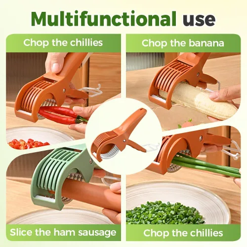 Miniatura 7 de Rebanador Manual de Alimentos, 2025 Nuevo Rebanador de Frutas Actualizado para Bananas, Salchichas, Pepinos, Fresas, Cortador de Uvas, Esenciales