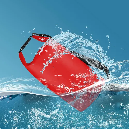 Miniatura 6 de OMGear - Bolsa seca impermeable y bolsa para teléfono, bolsa flotante de 40L/30L/20L/10L/5L para kayak, navegación, actividades al aire libre Rojo