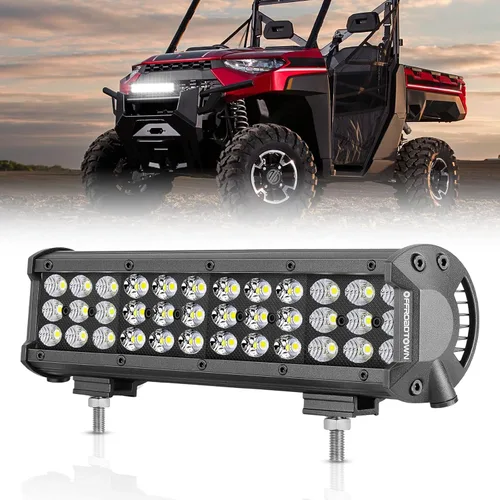 Miniatura 10 de OFFROADTOWN Cápsulas LED 2 piezas 4 pulgadas Barra de luz de 54 W con fila triple, focos cúbicos, luz de trabajo 5400 lm, impermeable, luces