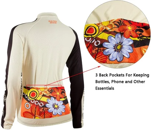 Miniatura 9 de Traje de ciclismo acolchado de gel 3D transpirable de manga larga para mujer, conjunto de pantalones de malla con protección UV