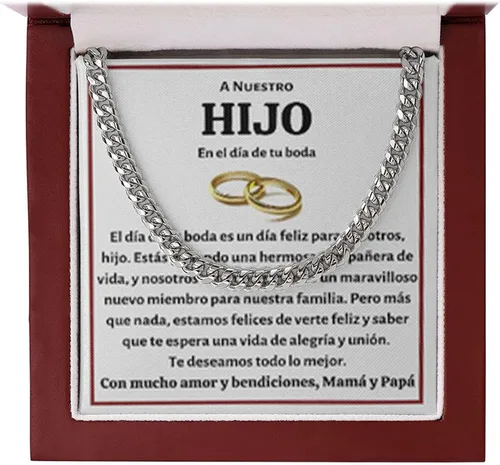 Collar Madre E Hijo - Padre E Hijo, Cadena Cubana De Plata 925 Para Hombre, Regalo De Graduación Para Hijo, Regalos Para Navidad, I Love That Youre