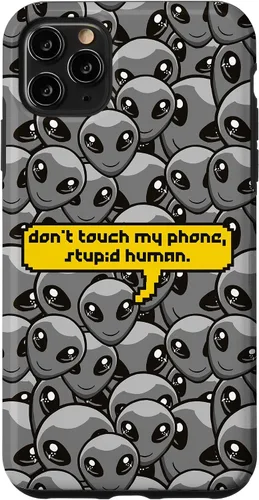 Miniatura 12 de Funda para iPhone 13 Pro Alien Dont Touch My Phone Stupid Human Funny Space Lover Case