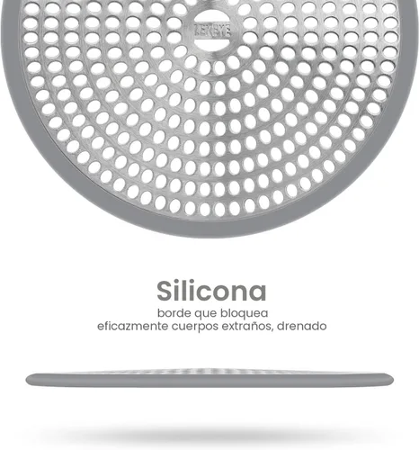 Miniatura 4 de LEKEYE fácil de limpiar regadera drenaje visualización/pelo Catcher/strainer-steel & silicona, Stainless Gris