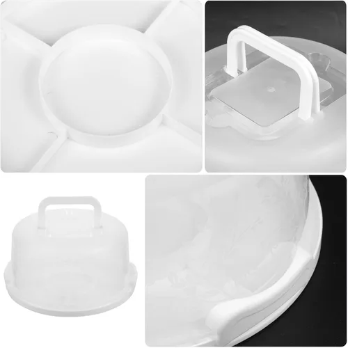 Miniatura 6 de Luxshiny Caja de pastel reutilizable portátil hermética para almacenamiento y transporte para panaderías, hogares y eventos al aire libre, diseño
