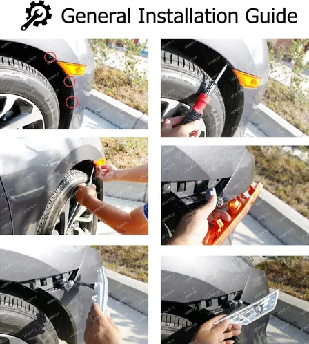 Miniatura 6 de iJDMTOY JDM - Carcasas de lámpara de marcador lateral frontal con lente blanco esmerilado semidansparente compatible con Honda 2016-21 Civic Sedan