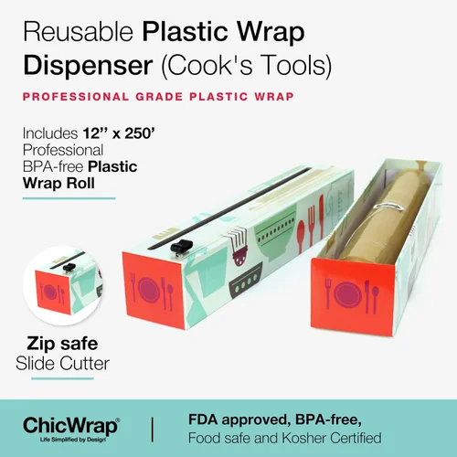 Miniatura 2 de Dispensador de envoltura de plástico triangular Chicwrap, Herramientas de cocinero