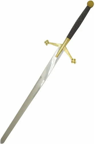 Miniatura 3 de Medieval Warrior Fantasy Claymore - Espada real con funda de cuero negro