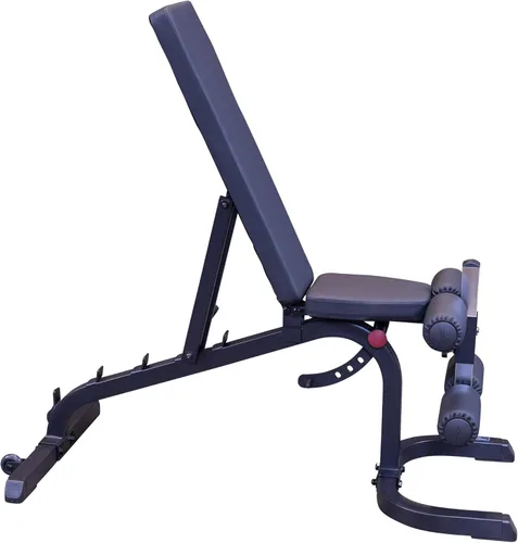 Body-Solid GFID31 Banco de pesas ajustable de 600 libras de capacidad, plano, inclinado y declinado para entrenamiento de fuerza, estiramiento,