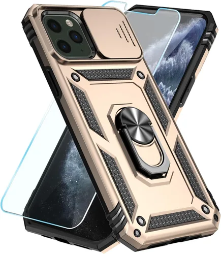 Miniatura 34 de SunStory Funda compatible con iPhone 11 Pro Max con protector de pantalla HD, cubierta de cámara deslizante y soporte de anillo giratorio