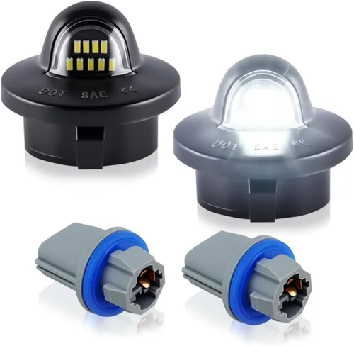 Miniatura 8 de D-Lumina Luces LED para Placa de Matrícula Lámpara de Etiqueta Tira de Luz Roja en Forma de F con Arnés de Cableado de Enchufe para Ford F150 F250