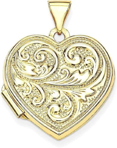 Miniatura 9 de Colgante de oro amarillo de 14 quilates Love You Always con dije de corazón para mujer, regalos para ella