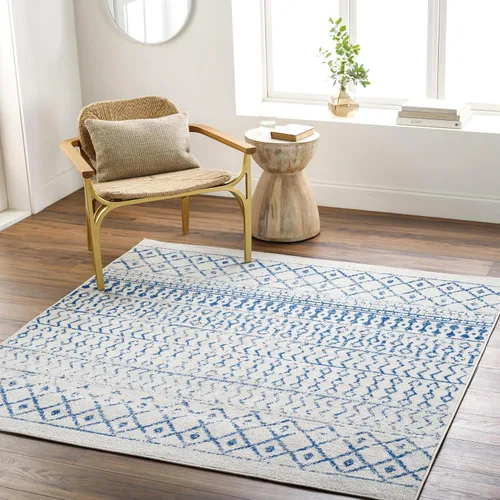 Miniatura 16 de Livabliss Alfombras de Área - Alfombra Chester Boho Marroquí Negra de 2x16 para Sala de Estar y Dormitorio - Alfombra Geométrica Blanca y Gris