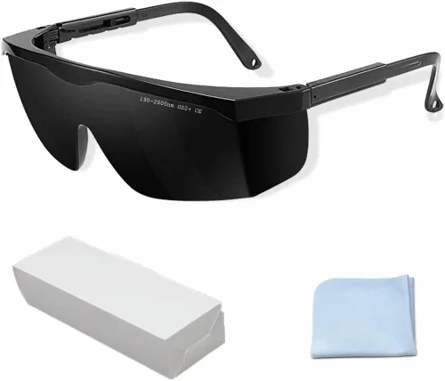 Miniatura 11 de Gafas de Seguridad de Protección contra Luz UV, Gafas Protectoras de Bloqueo de Luz Azul UVC 400, Lentes Ansi Z87 con Patillas Ajustables, Gafas