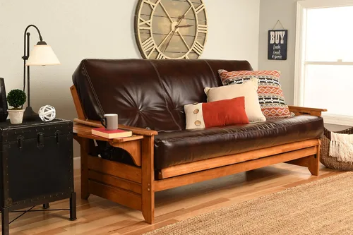 Miniatura 16 de Kodiak Furniture Fénix Futon, tamaño matrimonial, gamuza negra Negro (Suede Black)