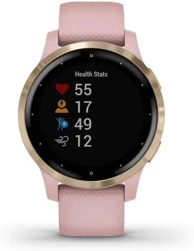 Miniatura 3 de Garmin 010-02172-31 Vivoactive 4S Smartwatch, paquete de polvo rosadorado con auriculares deportivos inalámbricos magnéticos Deco Gear, rojo