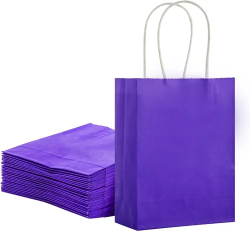 Miniatura 11 de SUNCOLOR 25 bolsas pequeñas de regalo negras con asas, mini bolsas de regalo de 6 pulgadas para recuerdos de fiesta, golosinas y recuerdos de boda
