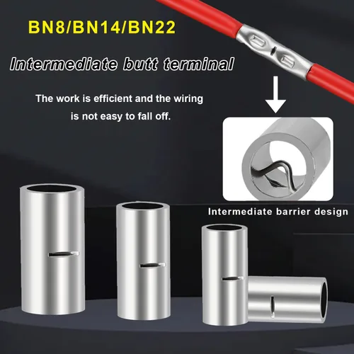 Miniatura 6 de smseace Kit de conectores a tope no aislados 4/6/8AWG de 80 piezas con tubo termorretráctil para cableado 4/6/8 calibre 4/6/8 conectores de empalme