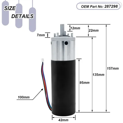 Miniatura 6 de 287298, Motor deslizante empotrado para RV compatible con sistema deslizante empotrado Lippert LCI Schwintek, conjunto de motor deslizante