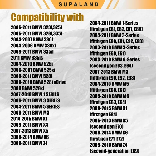 Miniatura 3 de SUPALAND Llavero de entrada sin llave compatible con BMW 1 3 5 Series 325i, 328i, 330i, 335i, 525i, 528i, 530i, 535i, 550i, M3, X1, X4 y más 2007