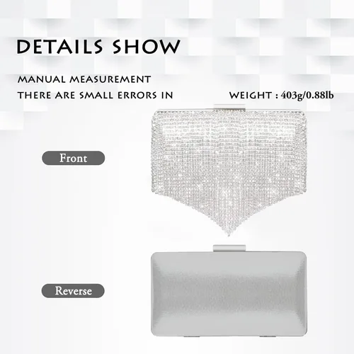 Miniatura 5 de AOYUNHUI Monederos de mano para mujer, bolso cruzado de boda, bolso cruzado para mujer, boda, graduación, fiesta, club