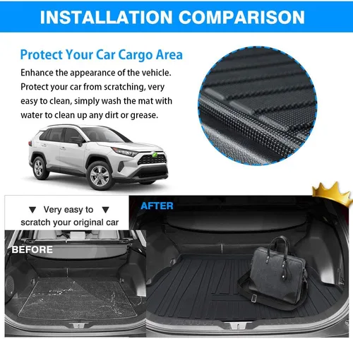Miniatura 5 de Powerty Forro para maletero de carga para Toyota RAV4 2019-2024, 2025, protector de carga para todo tipo de clima, tapete de carga para camión