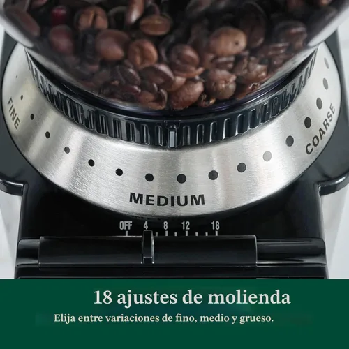 Miniatura 4 de Cuisinart Molinillo de café eléctrico de un solo toque con selector de molienda de 18 posiciones, acero inoxidable, DBM-8P1