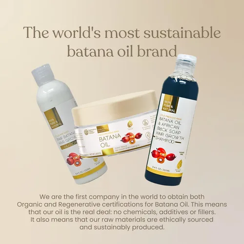Miniatura 6 de Aceite de batana 100% crudo prensado en frío, potente aceite natural para el crecimiento del cabello y curación de la piel, certificado orgánico