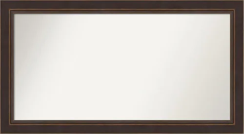 Miniatura 129 de Amanti Art Espejo de baño de bronce para sobre el fregadero, 24 x 24 pulgadas, espejo cuadrado de bronce Lara para tocador, marco de madera