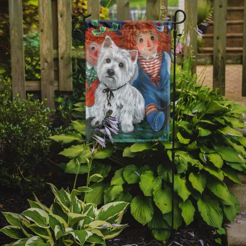 Miniatura 183 de Caroline's Treasures PPP3090GF - Bandera decorativa para jardín de bulldog inglés y otoño, para exteriores, patio, flores, tamaño de jardín