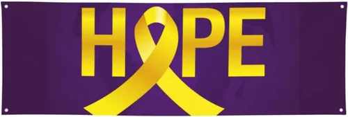 Miniatura 24 de Cartel del mes de concientización sobre el cáncer infantil de 24 x 71 pulgadas, decoraciones para porche, patio, tapiz de fondo, suministros de Negro