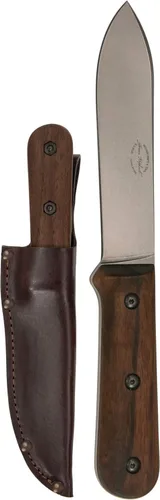KA-BAR Becker Kephart - Mango de nogal con hoja fija de 5,1 pulgadas, marrón BK62 Longitud total: 9,688 pulgadas, acero al carbono
