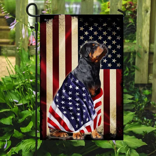 Miniatura 7 de FLAGWIX Bandera estadounidense Rottweiler Bandera patriota estadounidense v5, bandera de casa (29.5 x 39.5 pulgadas), banderas de Estados Unidos