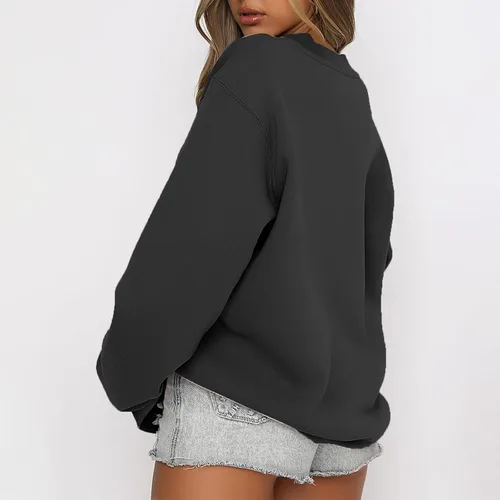 Miniatura 3 de Stessotudo Women's Long Sleeve Sweatshirts Casual Crewneck Y2K Baggy Pullover Tops Loose Fit Trendy Aesthetic Shirts 2023