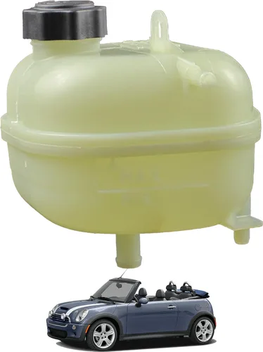 Tanque de depósito de desbordamiento de refrigerante del radiador del motor con tapa compatible con Mini Cooper S 2002-2008 (solo S y excluyendo