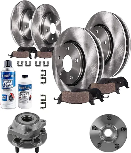 Miniatura 49 de Detroit Axle - Rotores de freno para Nissan NV2500 NV3500 NV1500 NV1500 2012-2021, repuesto de rotores de freno de disco: rotor delantero de 14.17
