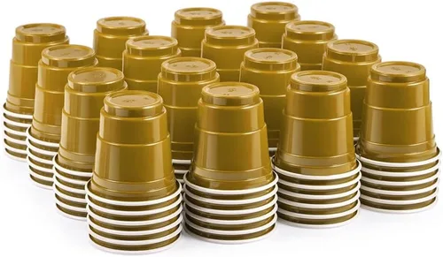 Miniatura 14 de 100 unidades de mini vasos negros para shot de 2 oz, desechables y de tamaño pequeño, perfectos para fiestas, degustaciones, muestras y más