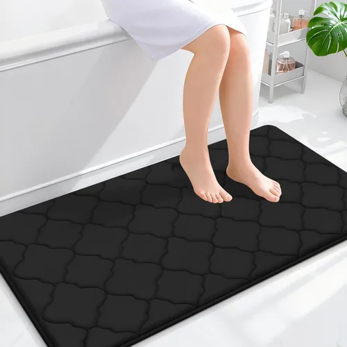 Miniatura 245 de OLANLY Alfombra de Baño de Espuma Viscoelástica de 24 x 16 pulgadas, Ultra Suave y Absorbente, Alfombras de Baño Antideslizantes, Cómodas, Lavables