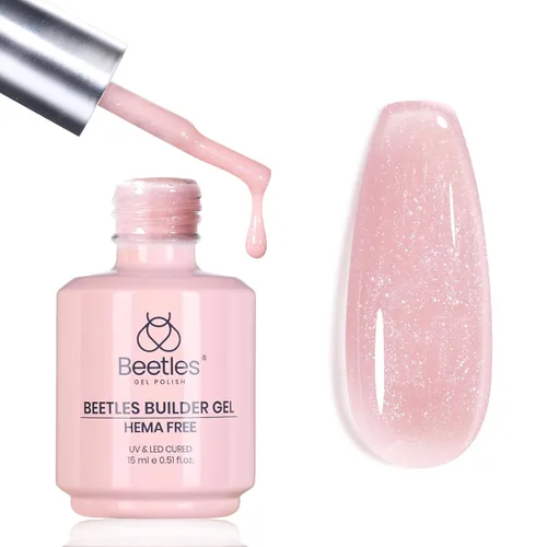 Miniatura 19 de Beetles Gel Constructor para Uñas, 3 Piezas de Gel Constructor de Uñas Transparente con Base y Capa Superior para Fortalecimiento de Uñas
