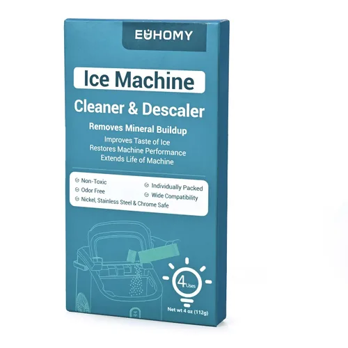 Miniatura 8 de EUHOMY Limpiador y descalcificador para máquina de hielo 4 usos y empaquetado individualmente Limpiador de máquina de hielo con polvo