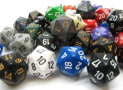 Miniatura 2 de DND - Juego de dados Chessex D&D de 0.630 in, juego de dados poliédricos de plástico opaco surtidos, dados de mazmorras y dragones, incluye 50 dados