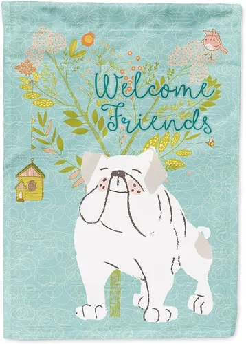 Miniatura 36 de Caroline's Treasures BB7594GF Bandera de jardín de Husky siberiano con texto en inglés "Welcome Friends" - Bandera decorativa para patio exterior
